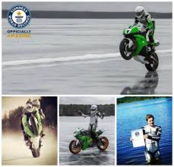 Рекордът за най-висока достигната скорост върху лед е 206,09 км/ч. Принадлежи на шведа Робърт Гъл, който той постави в Арсунда на 28 февруари 2015 г. 

